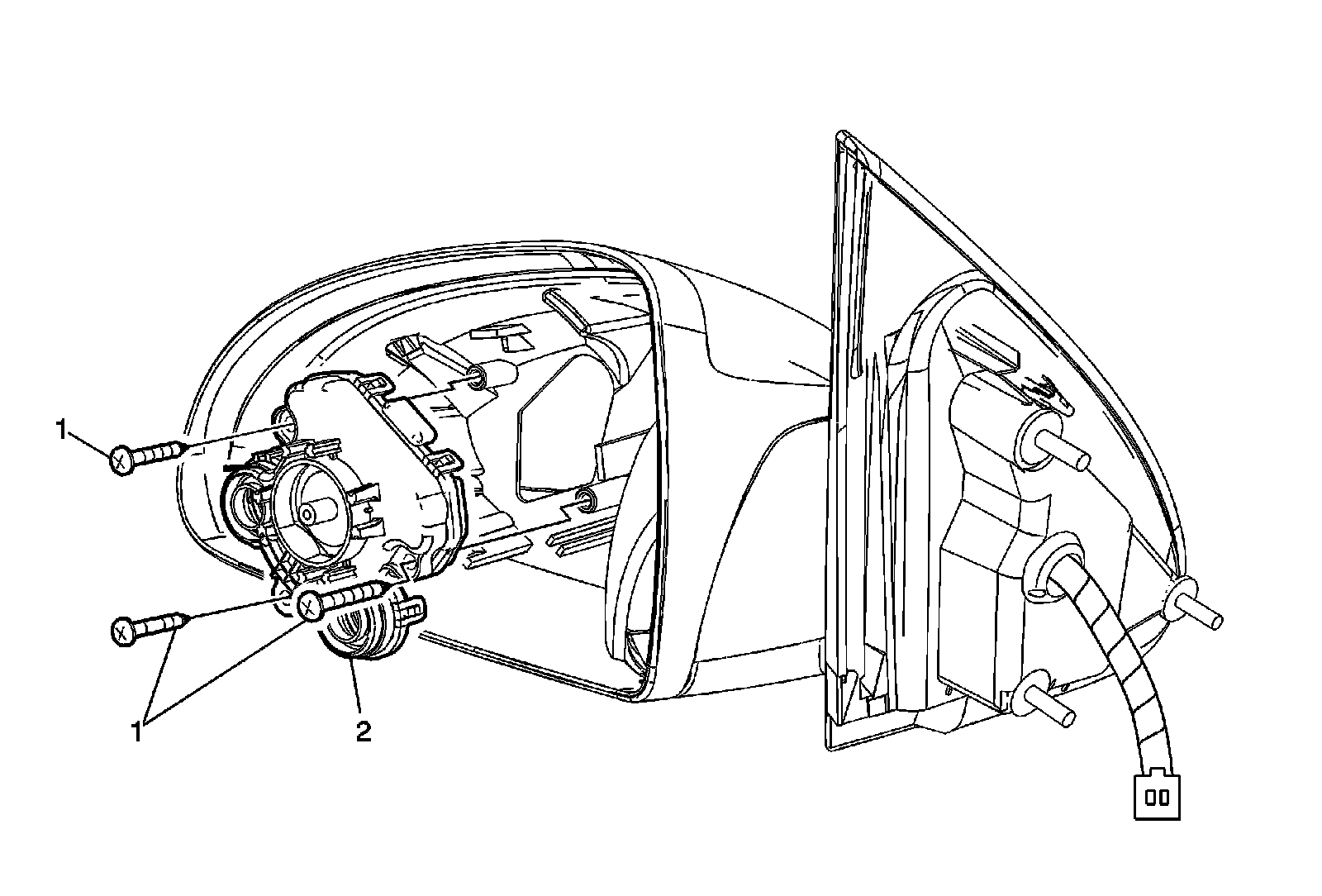 Factory diagram — Power Mirror Motor