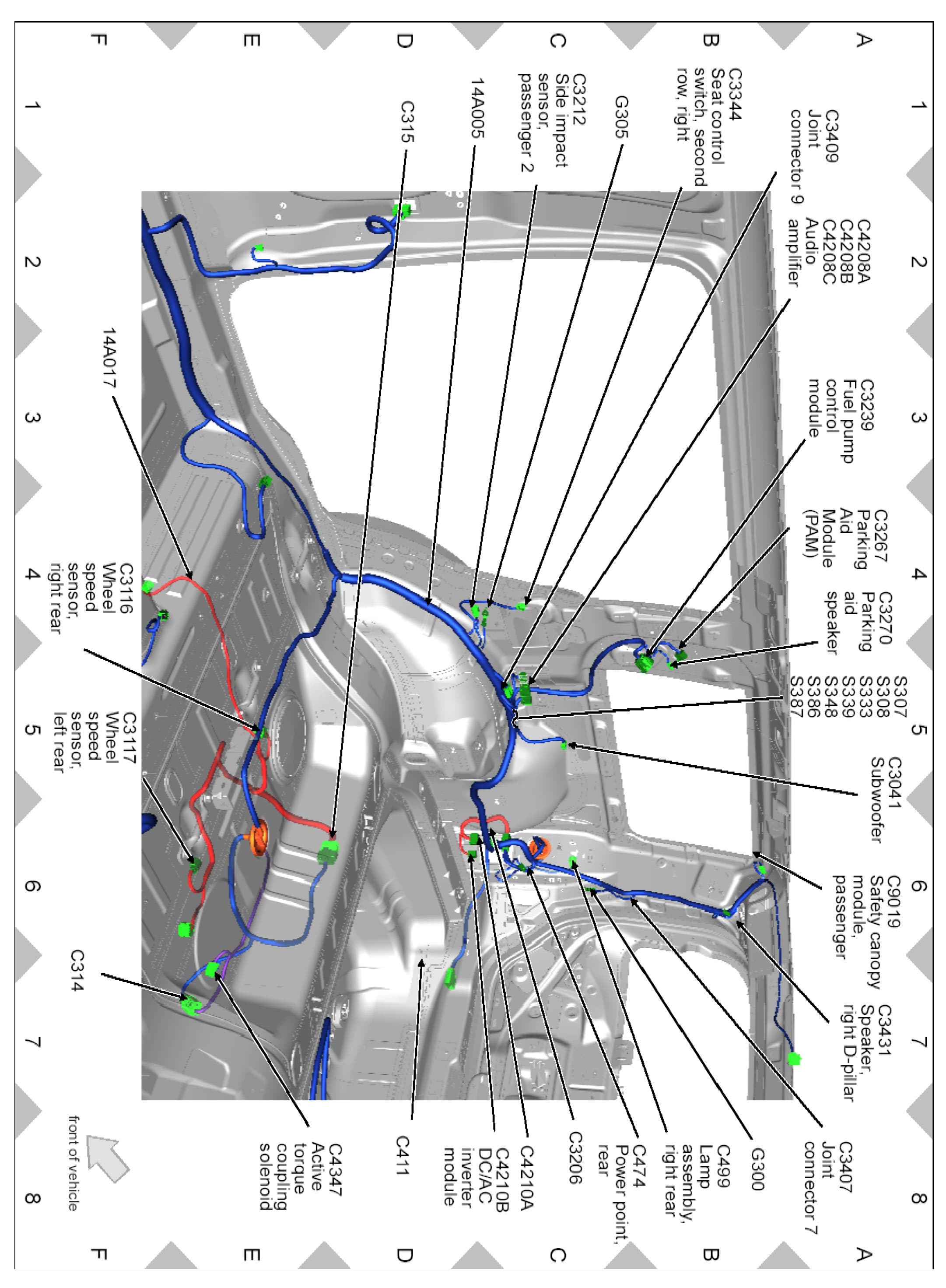 Factory diagram — Parking Assist Control Module