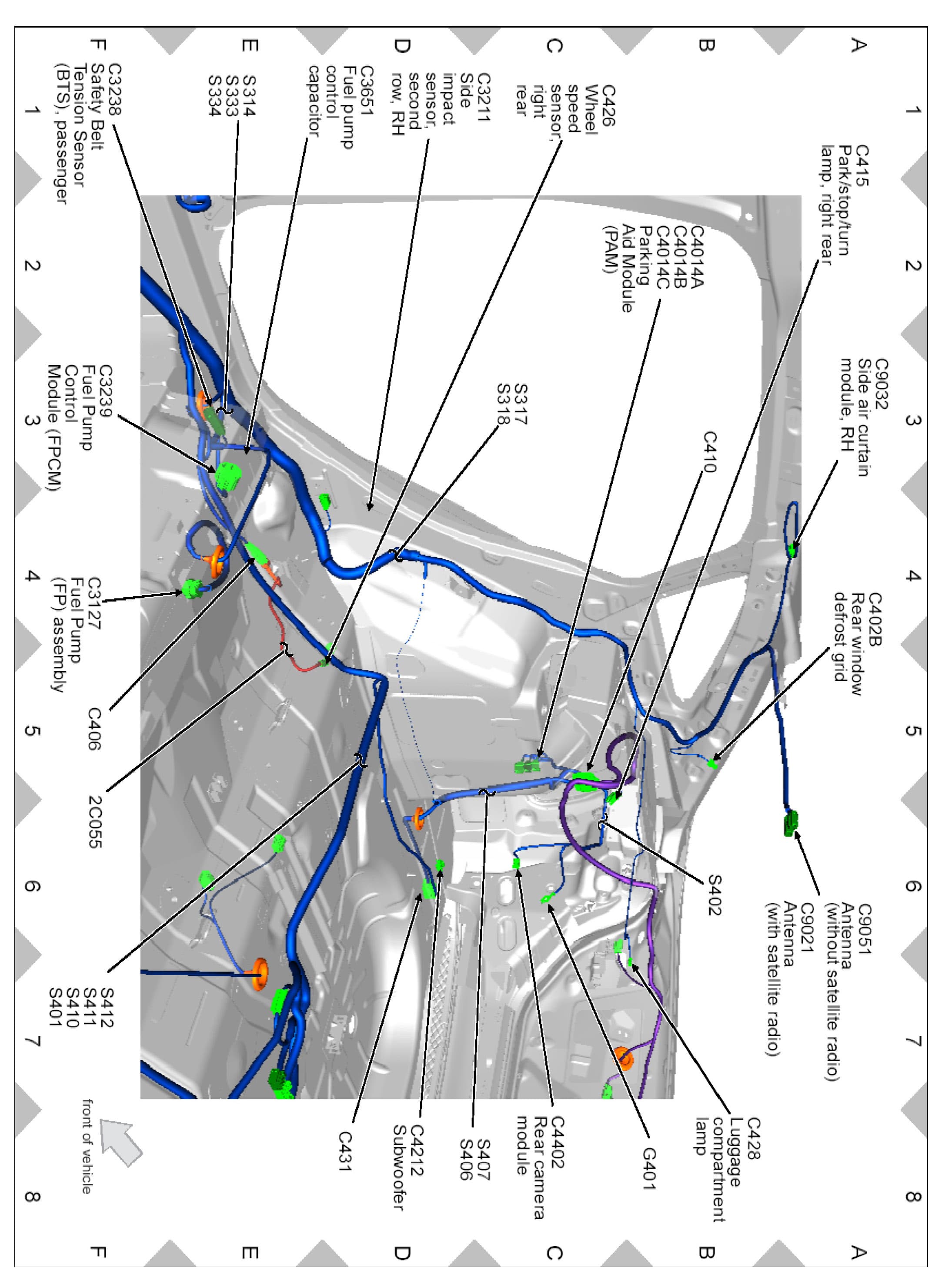 Factory diagram — Parking Assist Control Module