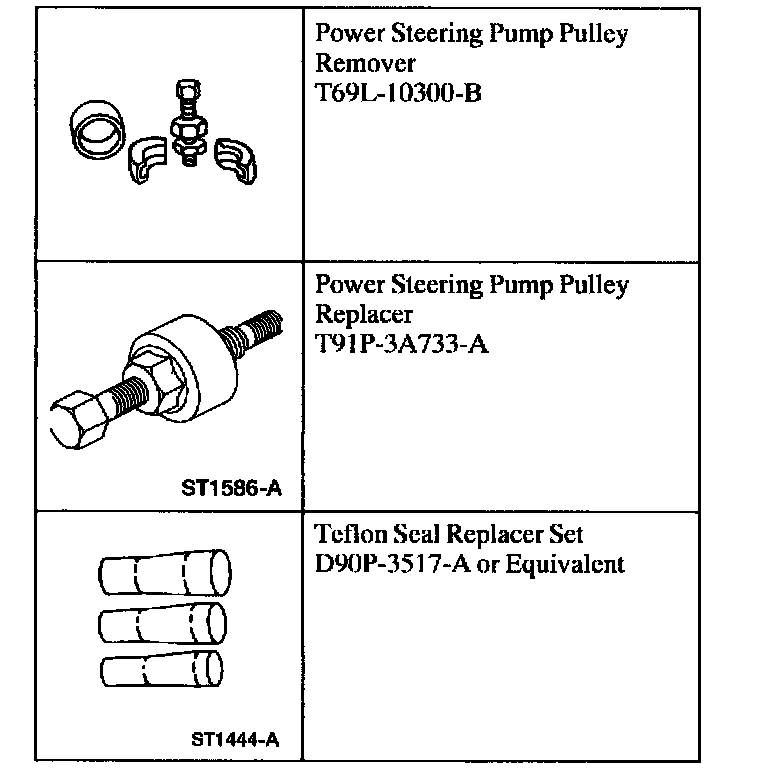 Factory diagram — Power Steering Pump