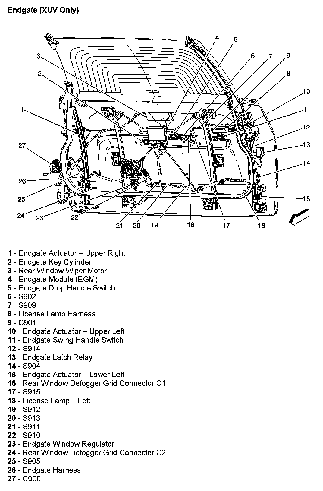 Factory diagram — Wiper Motor