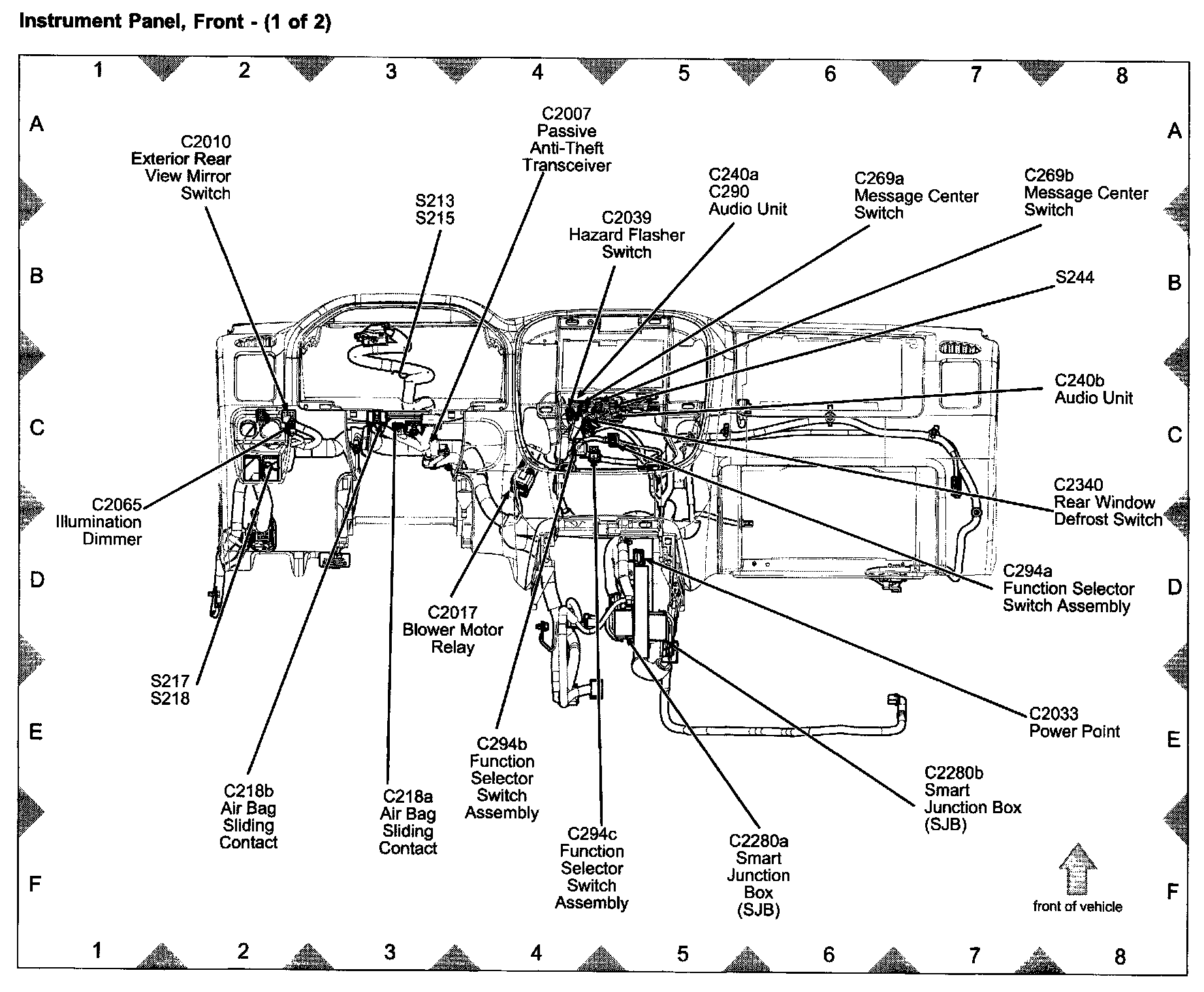 Factory diagram — Hazard Warning Switch