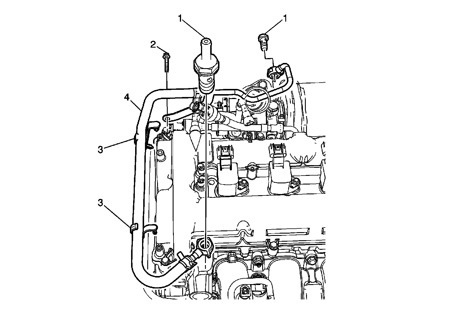 Factory diagram — Turbocharger Coolant Line