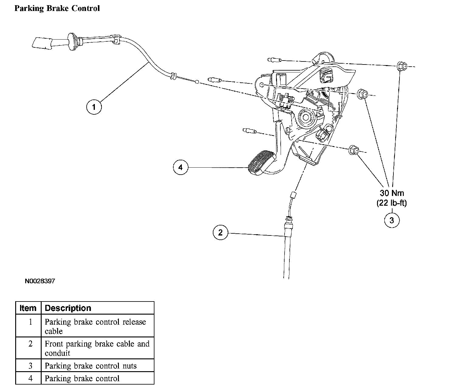 Factory diagram — Parking Brake Control