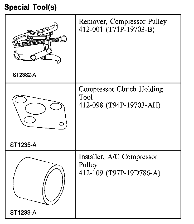 Factory diagram — Compressor Clutch