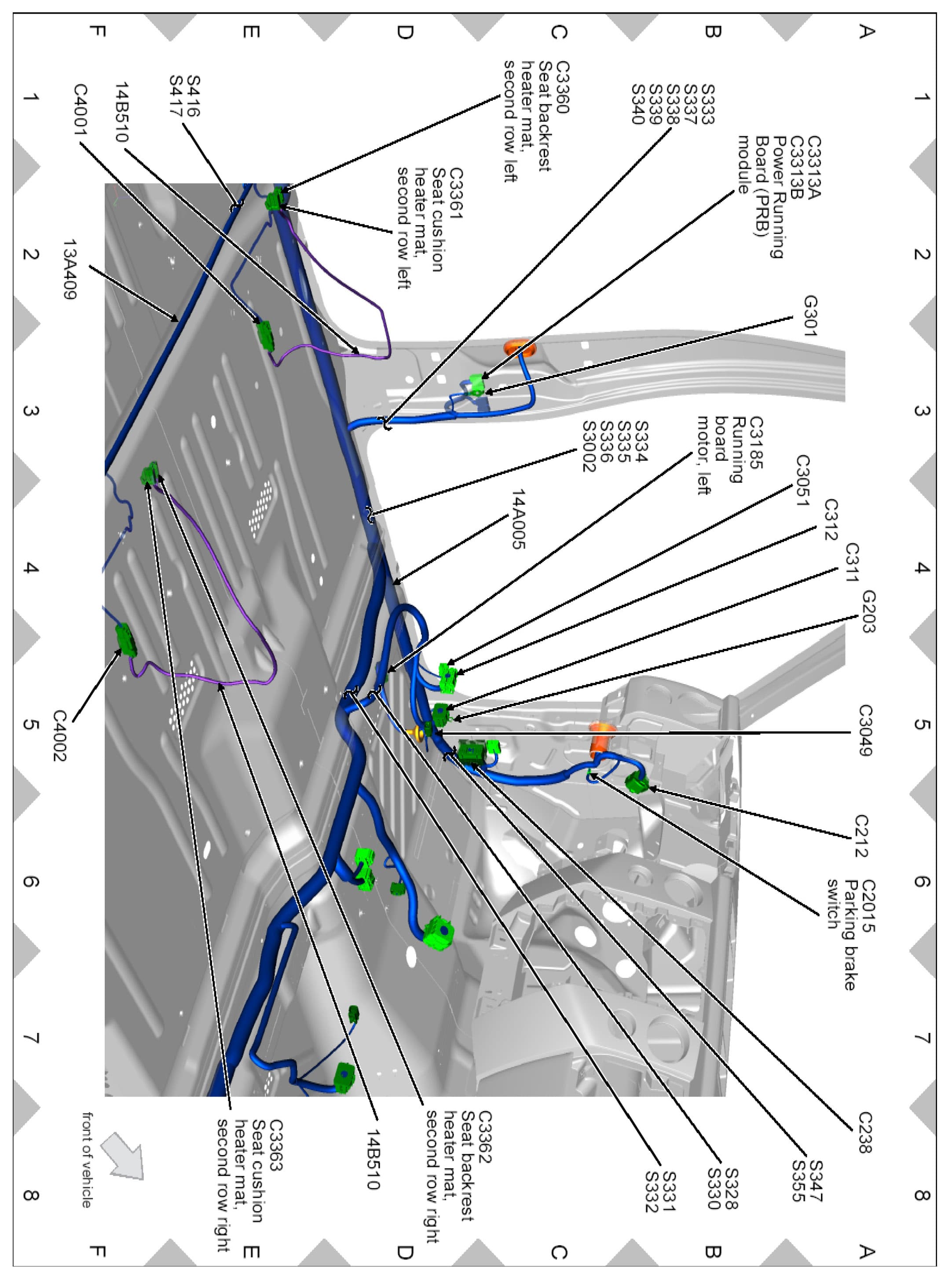 Factory diagram — Parking Brake Warning Switch