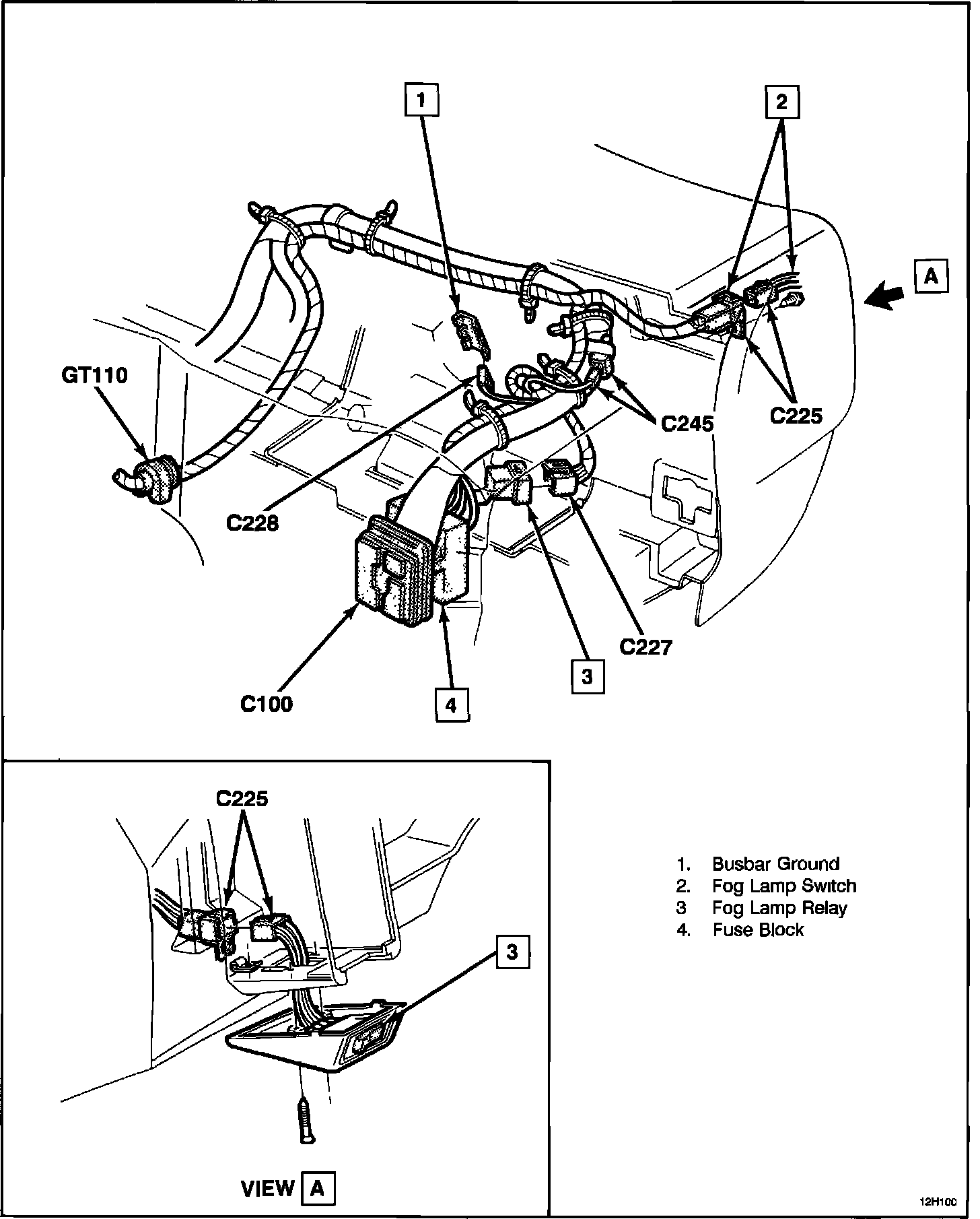 Factory diagram — Fog/Driving Lamp Relay