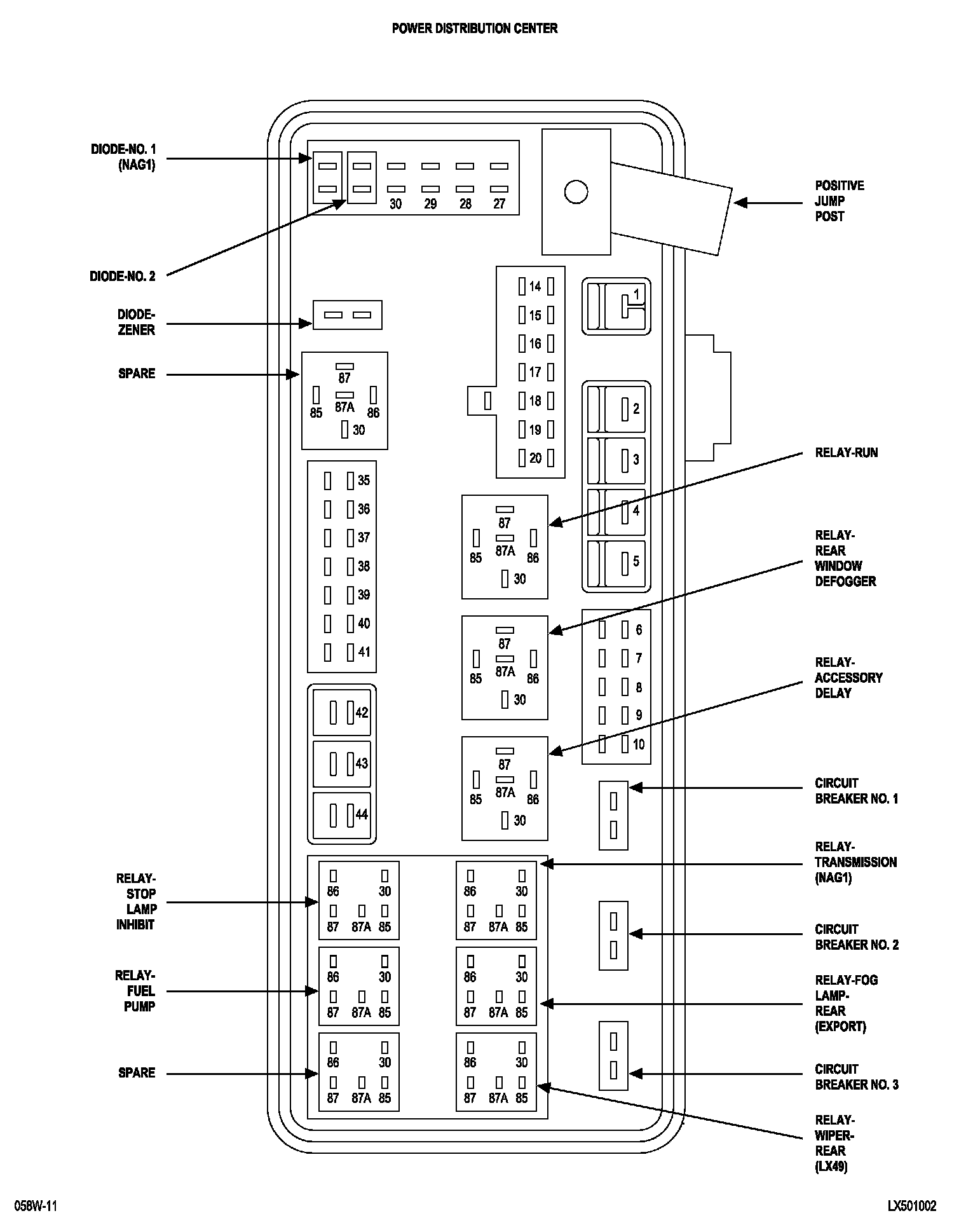 Factory diagram — Fuel Pump Relay