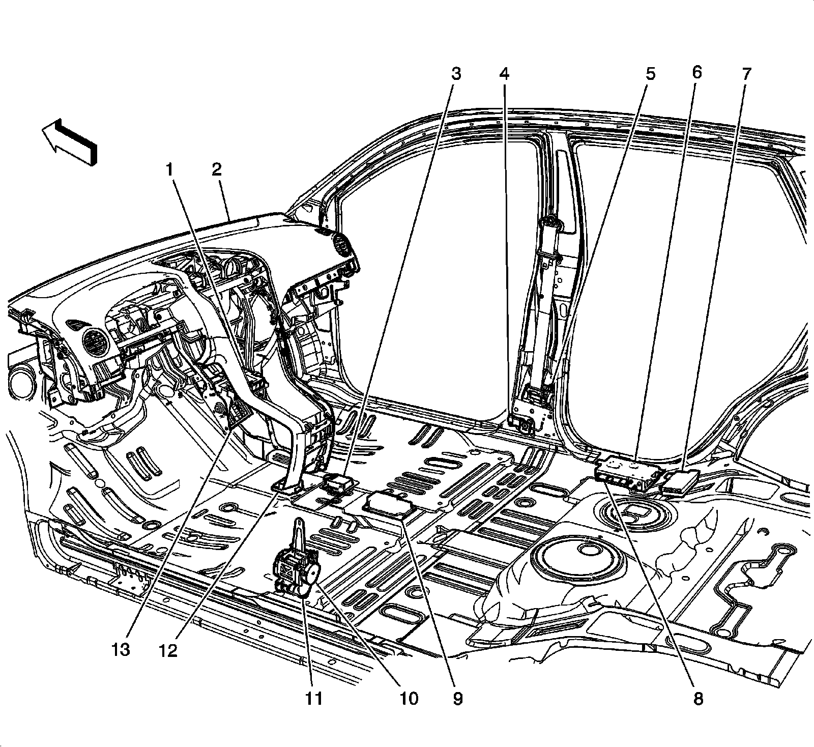Factory diagram — Yaw Rate Sensor