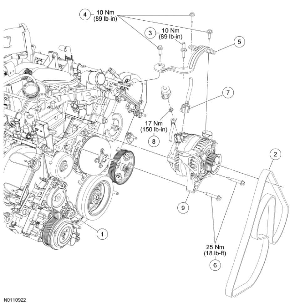 Factory diagram — Alternator