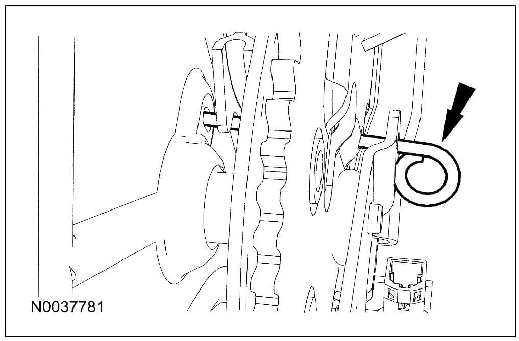 Factory diagram — Parking Brake Cable