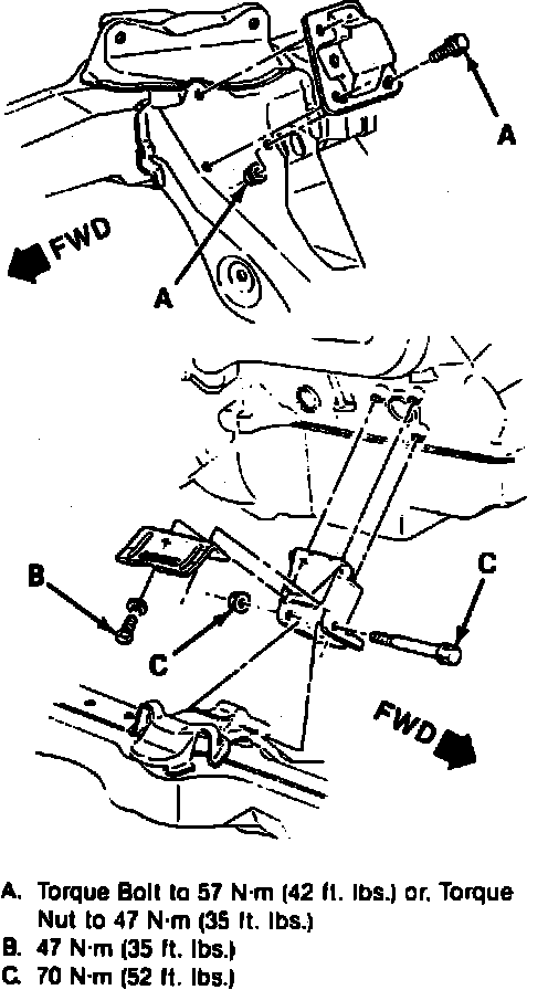 Factory diagram — Engine Mount