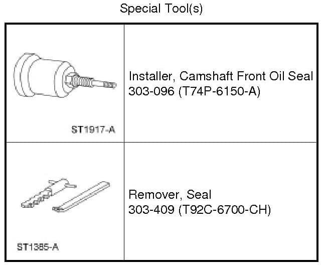 Factory diagram — Front Crankshaft Seal