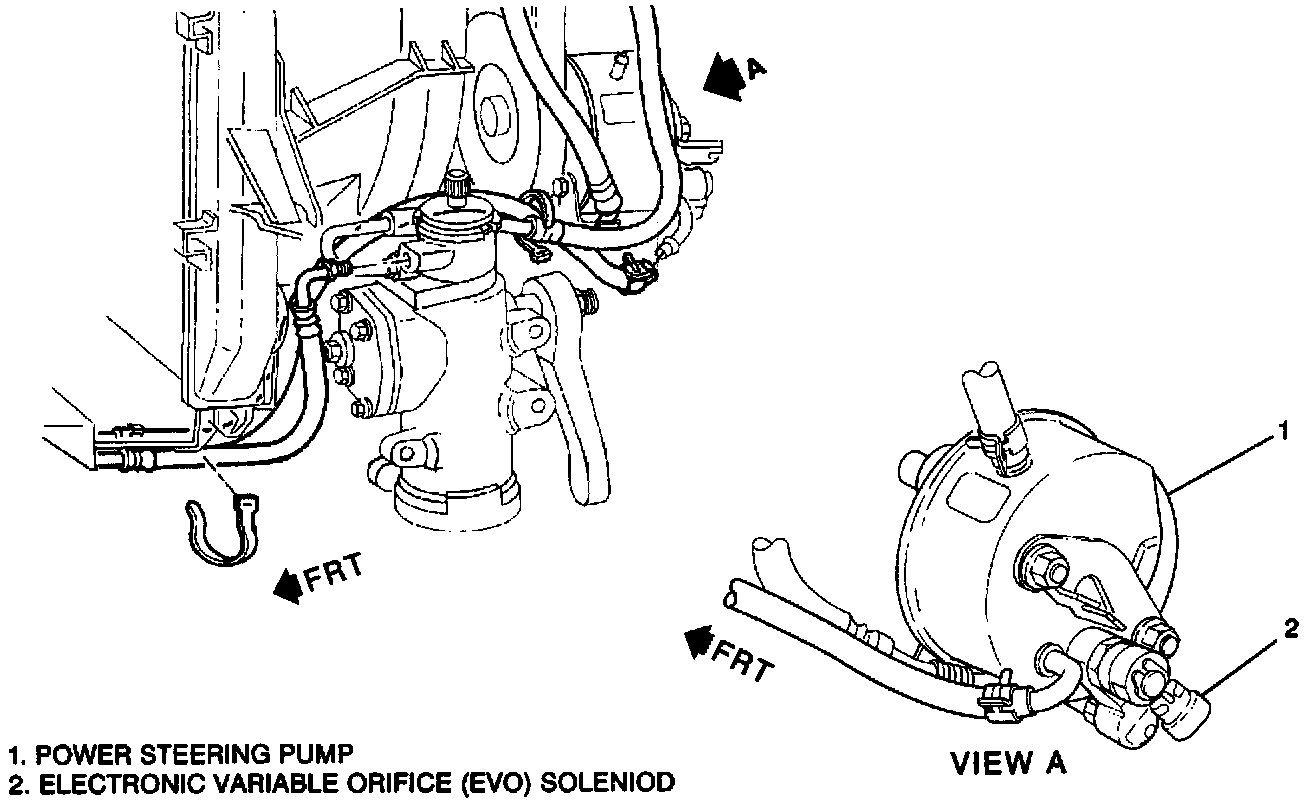 Factory diagram — Power Steering Pump