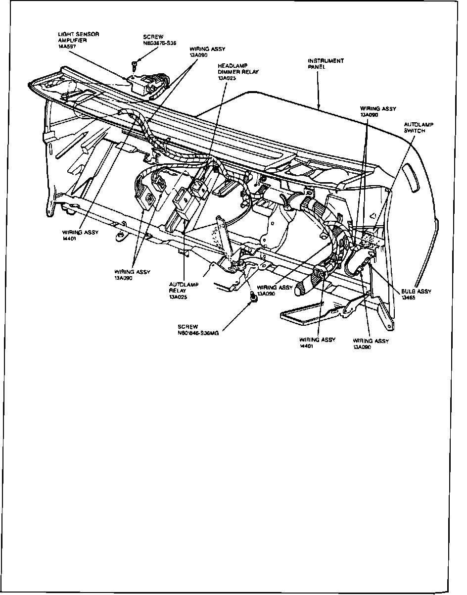Factory diagram — Headlamp Switch