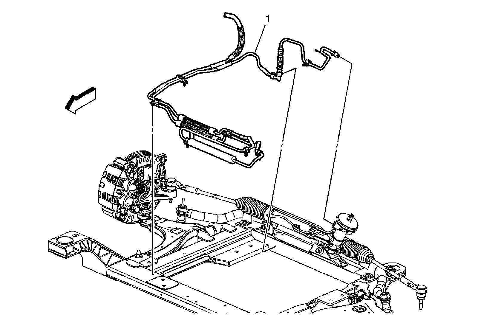 Factory diagram — Power Steering Line/Hose