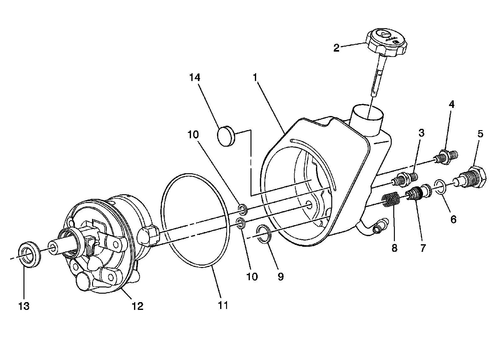 Factory diagram — Power Steering Pump