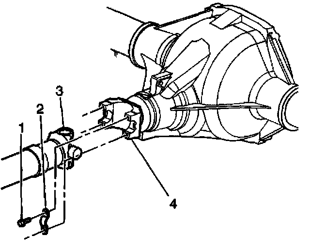 Factory diagram — Drive Pinion Flange/Yoke and/or Oil Seal Replacement