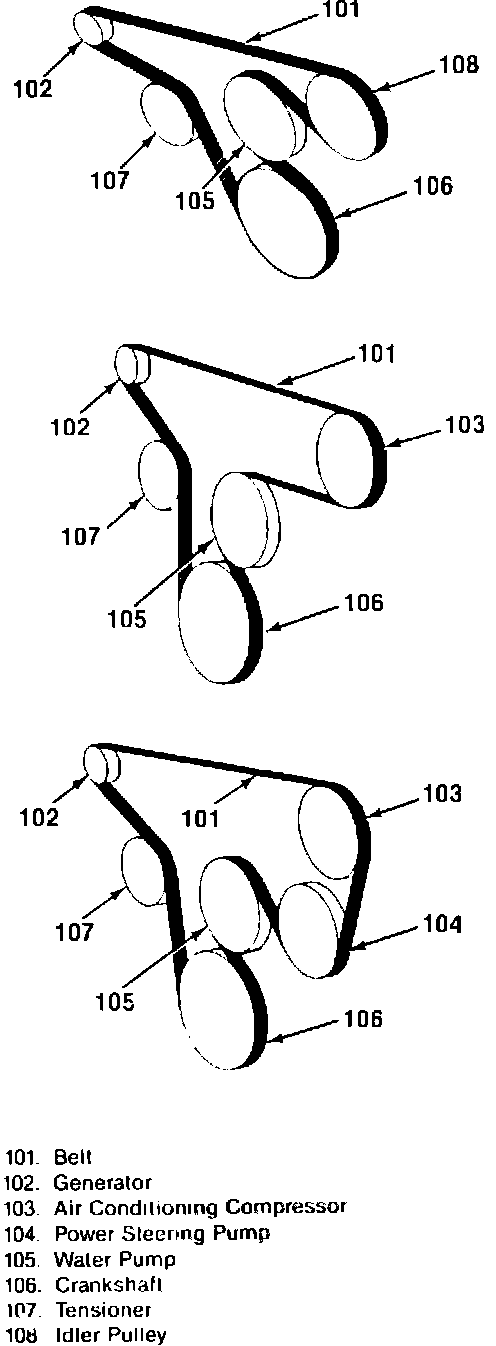 Factory diagram — Drive Belt