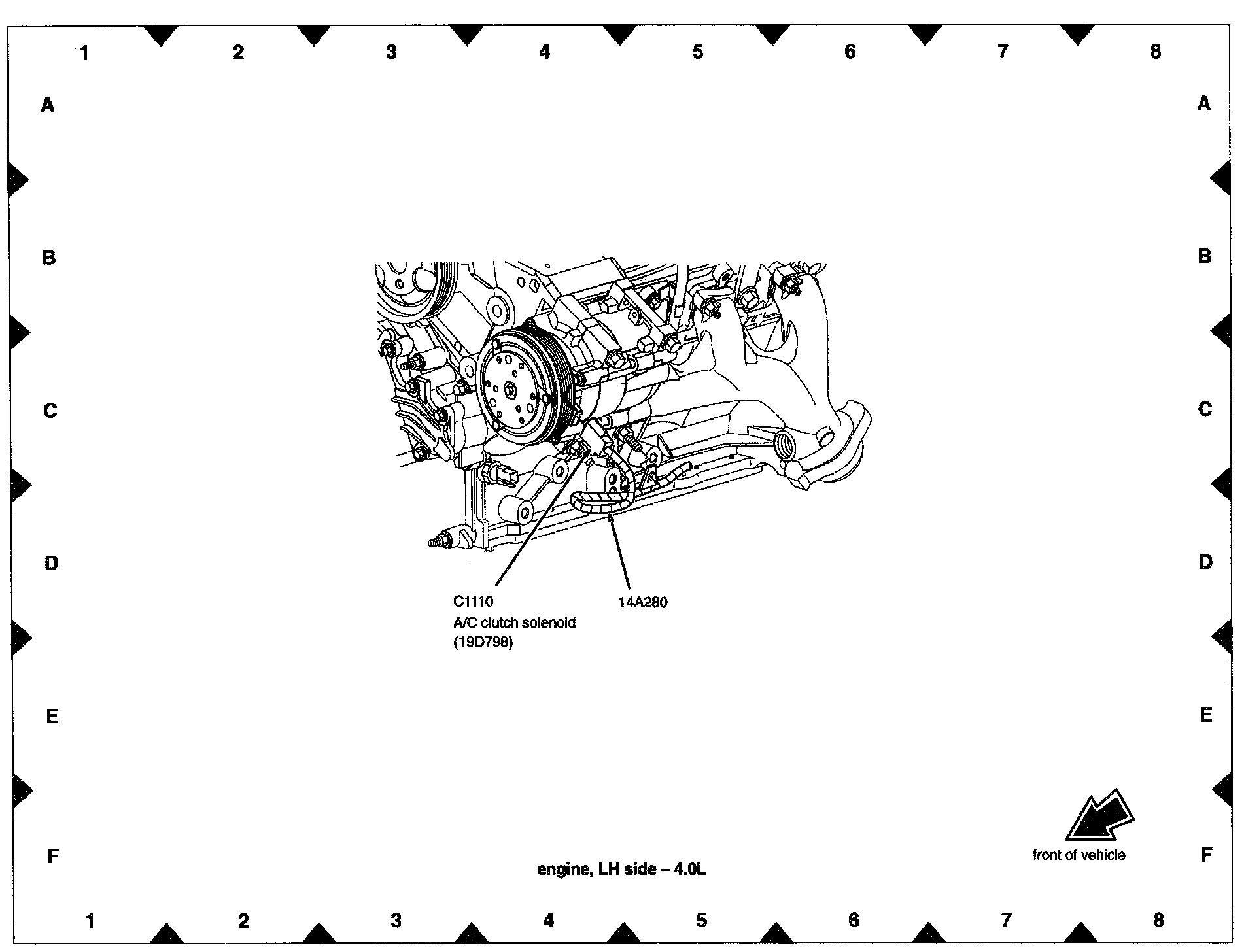 Factory diagram — Compressor Clutch Coil