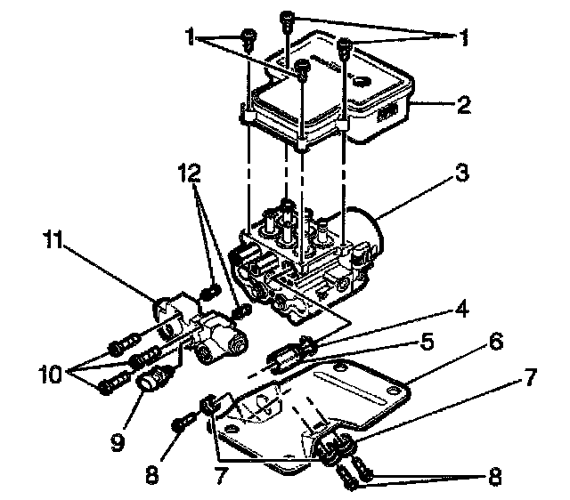 Factory diagram — Hydraulic Control Assembly - Antilock Brakes