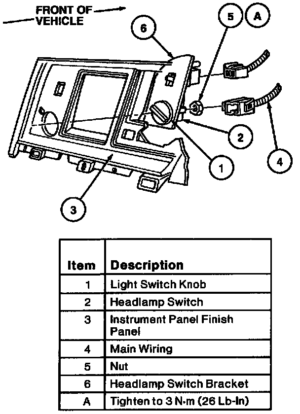 Factory diagram — Headlamp Switch