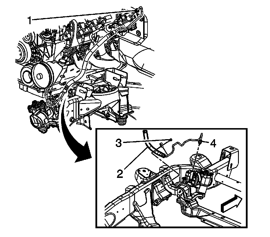 Factory diagram — Power Steering Line/Hose