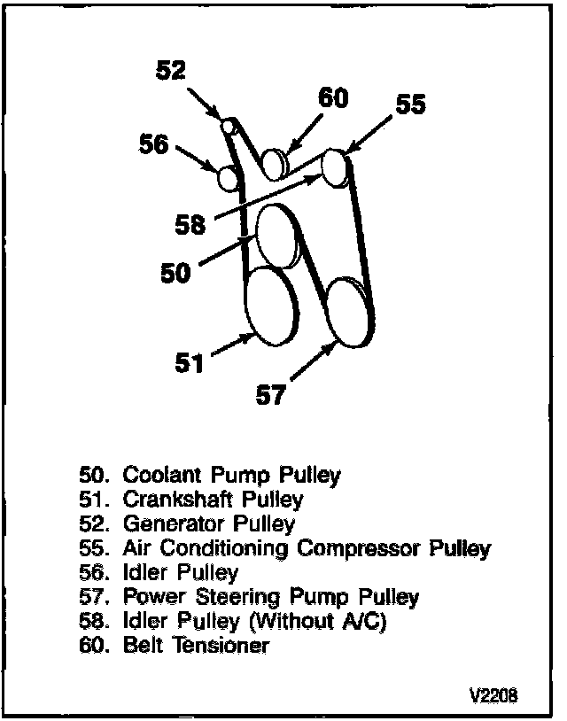 Factory diagram — Drive Belt
