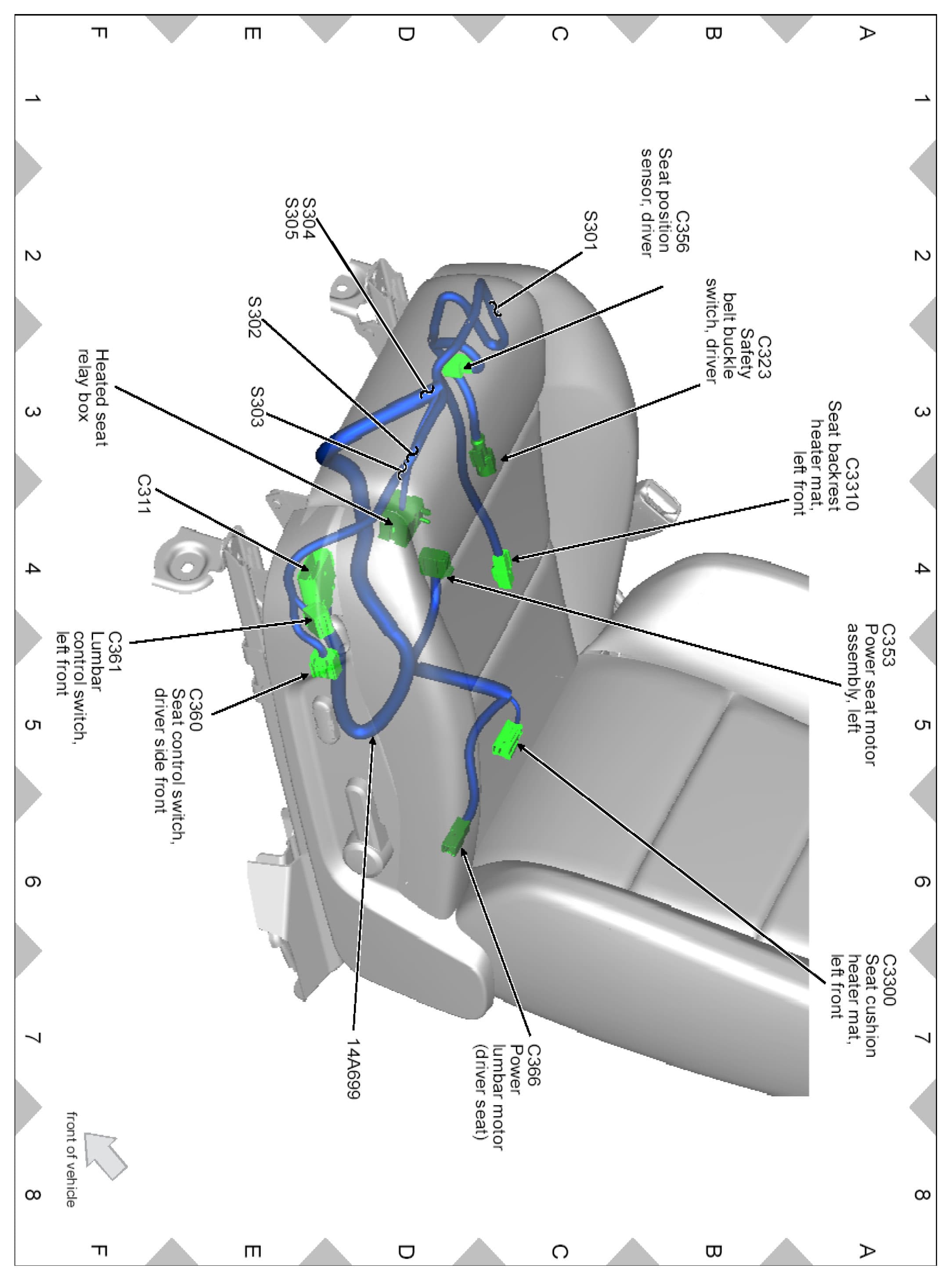 Factory diagram — Power Seat Switch