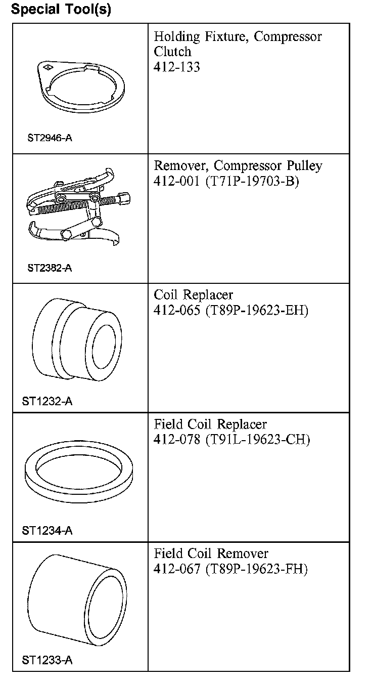 Factory diagram — Compressor Clutch