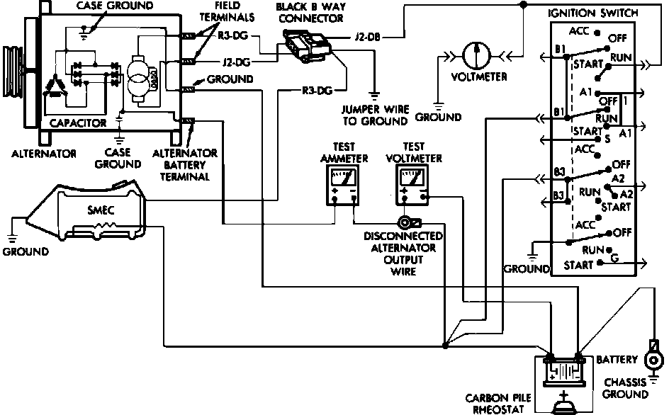 Factory diagram — Bosch & Nippondenso Alternators