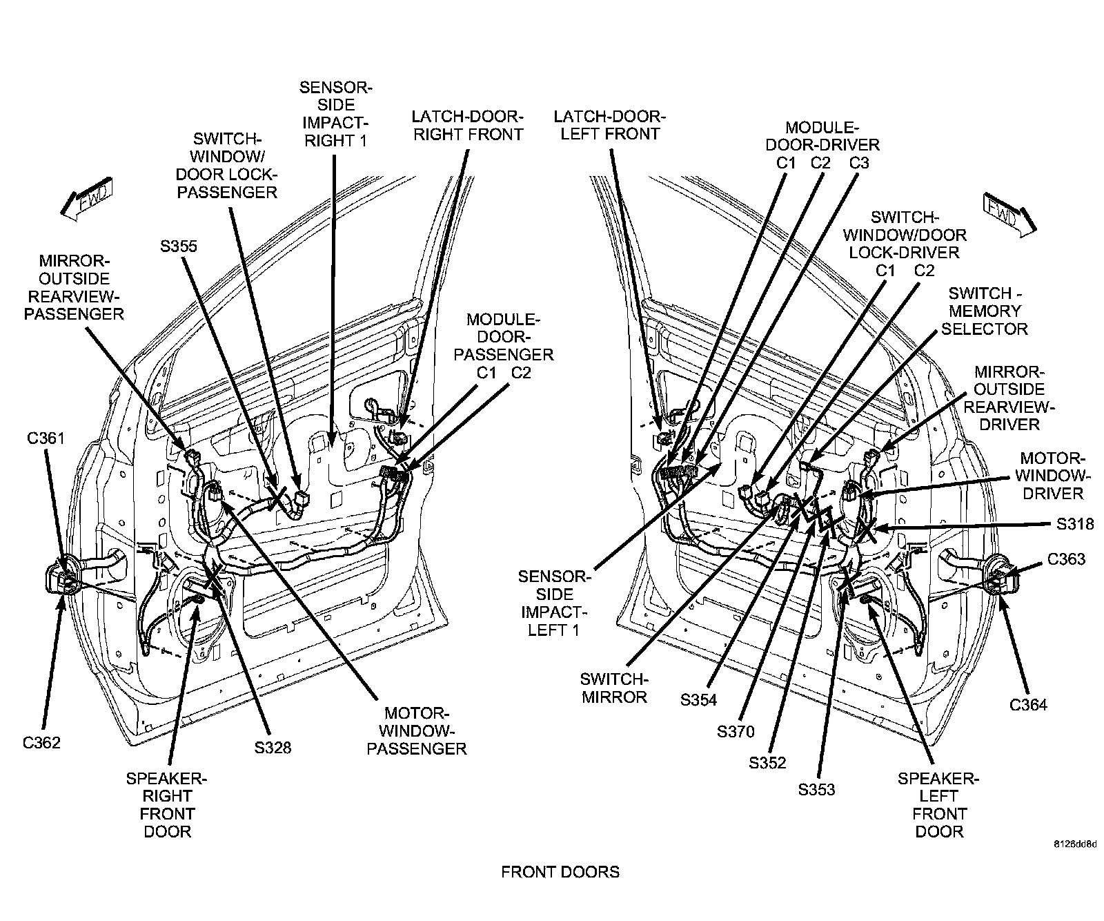 Factory diagram — Power Door Lock Actuator