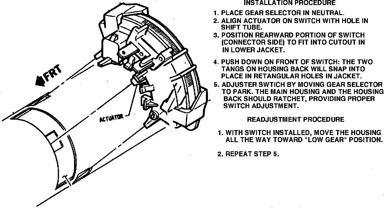 Factory diagram — Neutral Safety Switch
