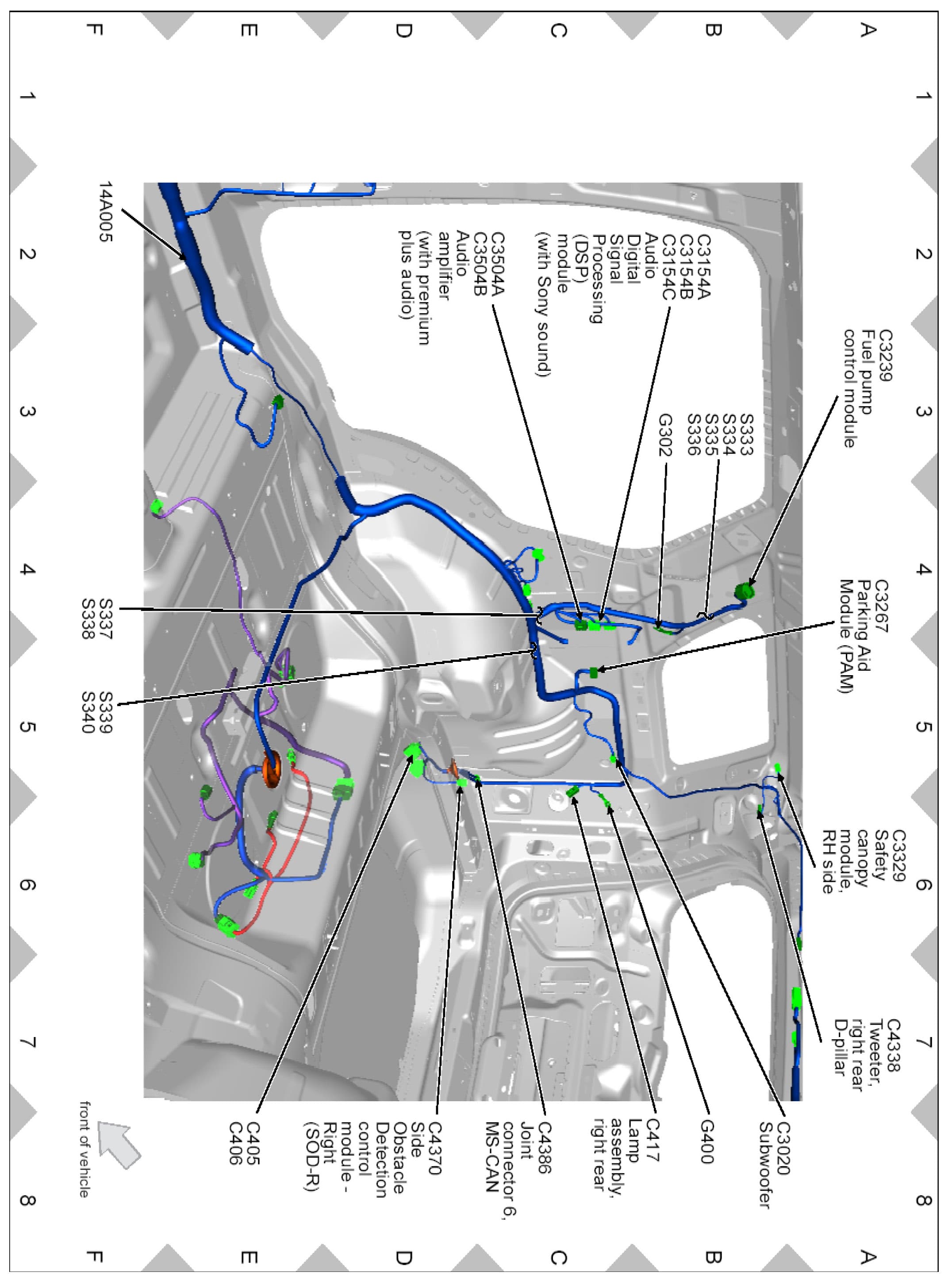 Factory diagram — Parking Assist Control Module