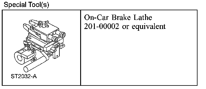 Factory diagram — Brake Rotor/Disc