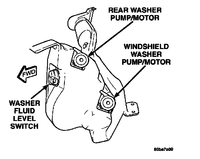 Factory diagram — Windshield Washer Pump