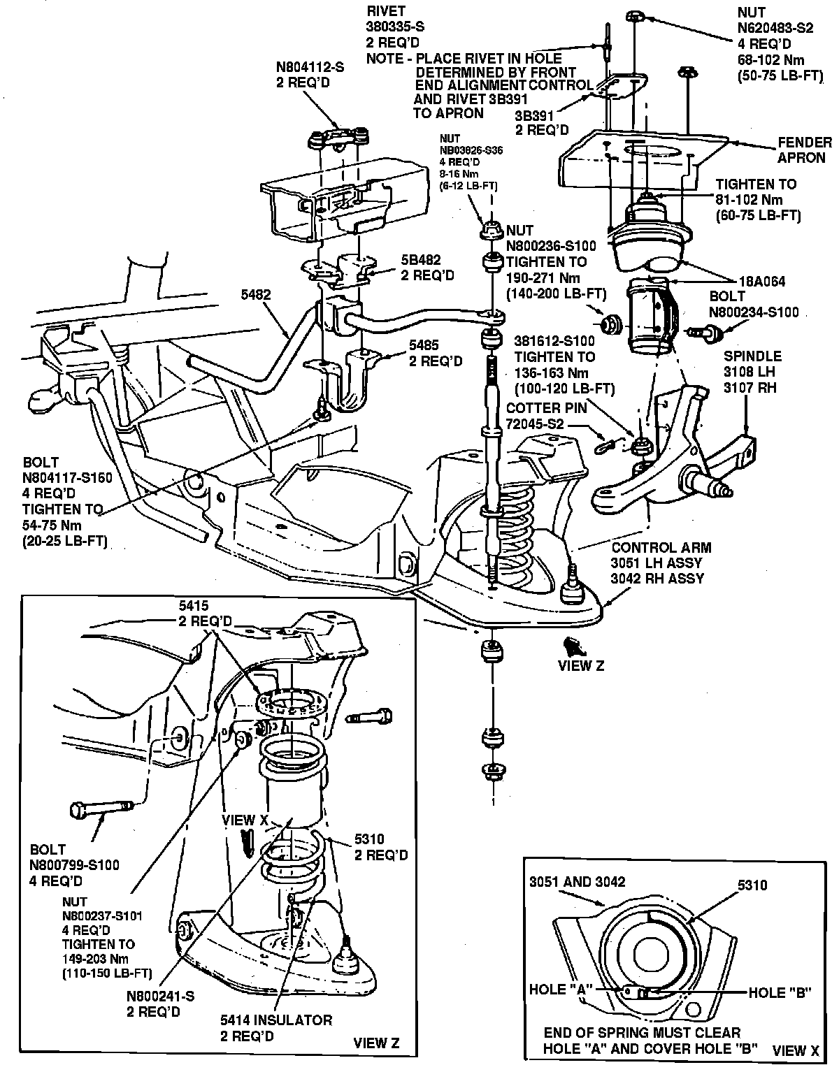 Factory diagram — Control Arm