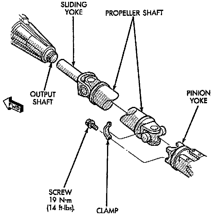 Factory diagram — Drive/Propeller Shaft
