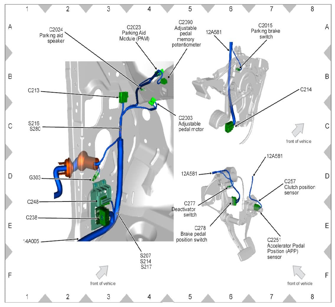 Factory diagram — Parking Assist Control Module