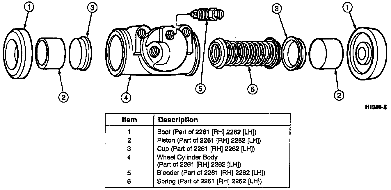 Factory diagram — Wheel Cylinder