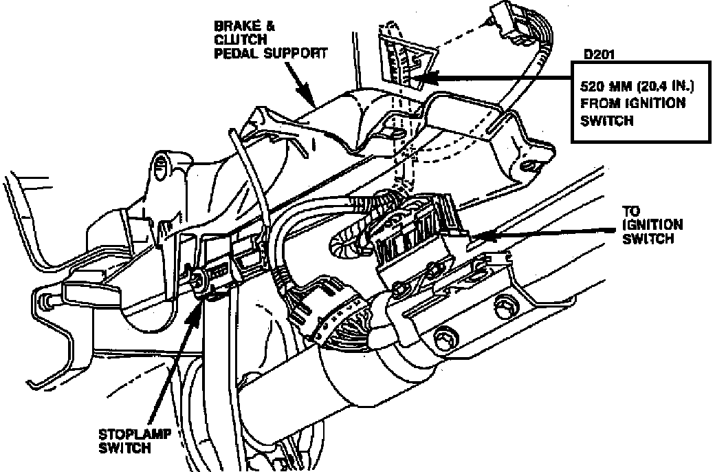 Factory diagram — Brake Light Switch