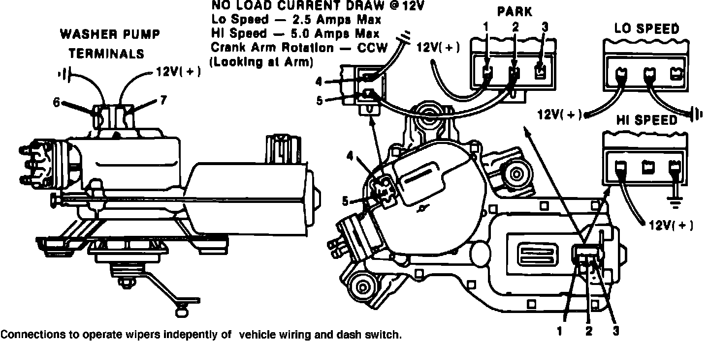 Factory diagram — Wiper Motor