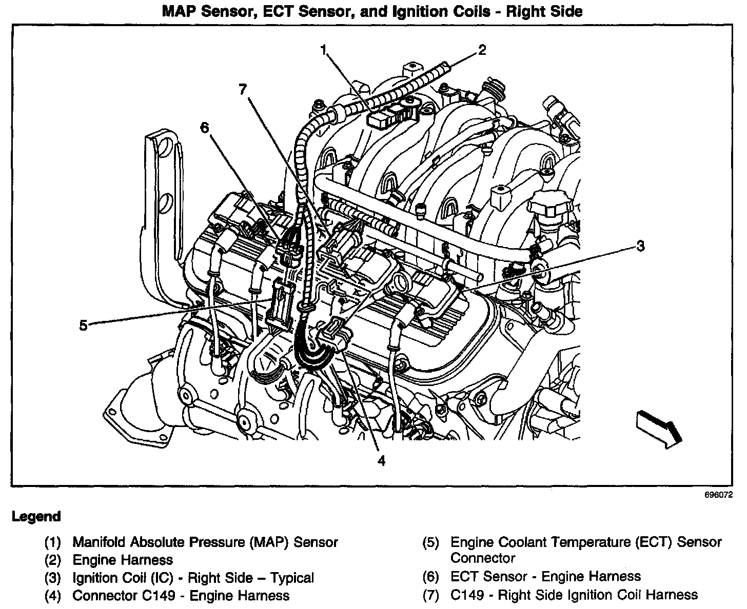 Factory diagram — Coolant Temperature Sensor/Switch (For Computer)