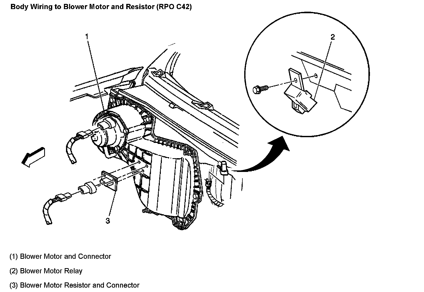 Factory diagram — Blower Motor Resistor