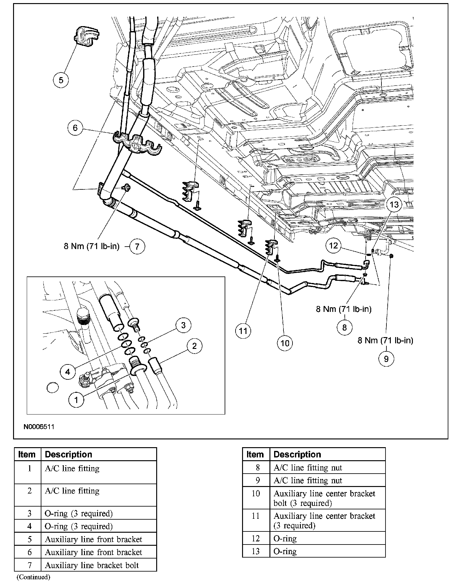 Factory diagram — Hose/Line HVAC