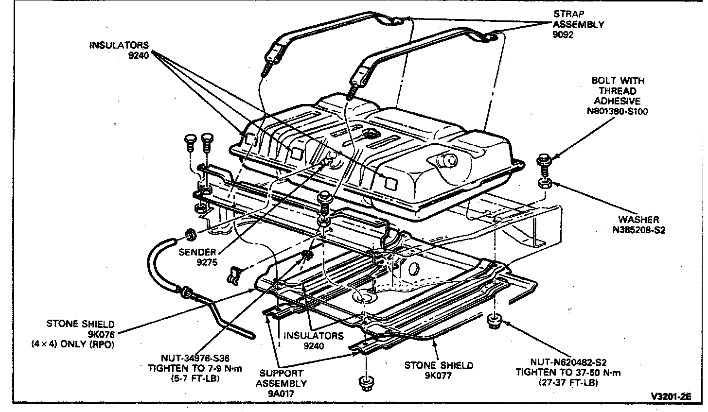 Factory diagram — Aft of Axle Fuel Tank