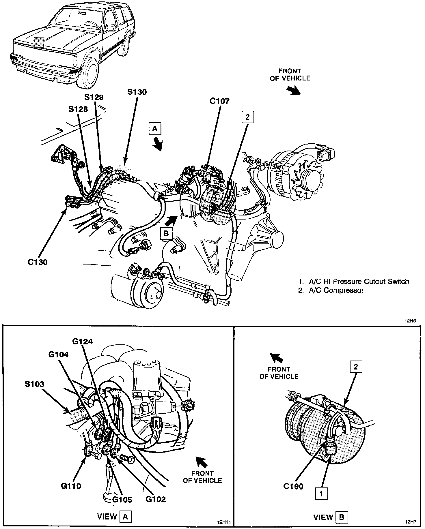 Factory diagram — Refrigerant Pressure Sensor / Switch