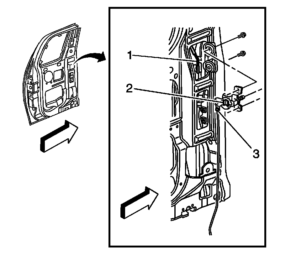 Factory diagram — Rear Door Latch