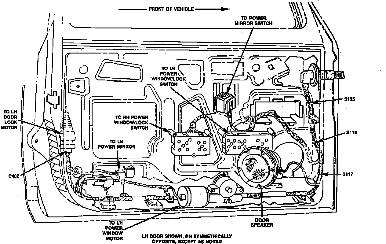 Factory diagram — Power Window Switch